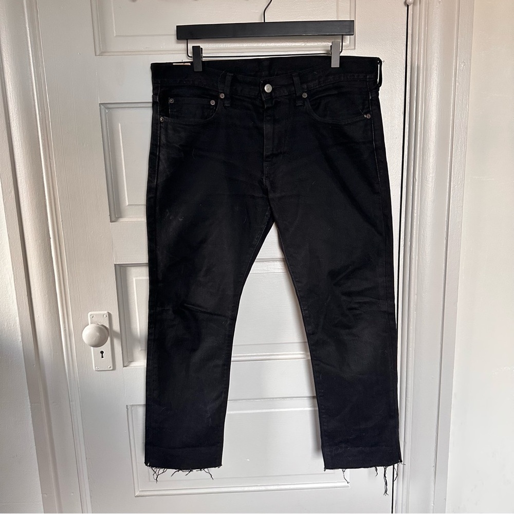 J crew 484 black rigid denim jeans